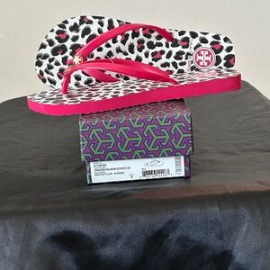 Tory Burch Fuchsia Flip Flops